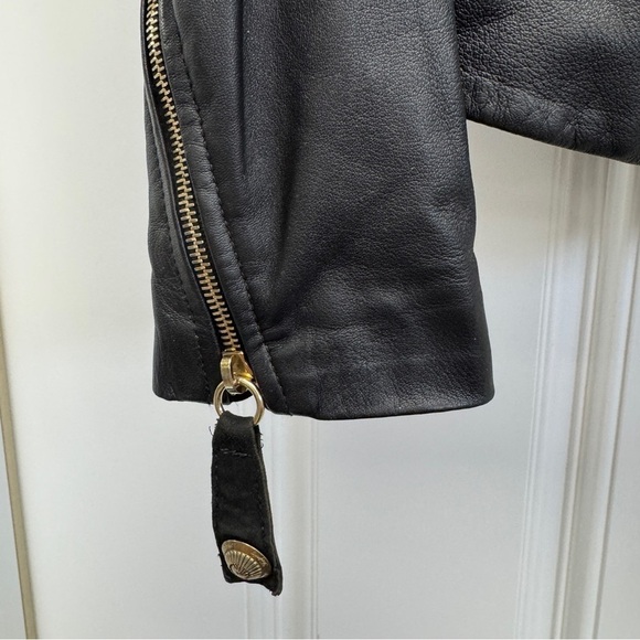 Temperly London Black Leather Moto Jacket - Picture 6 of 16